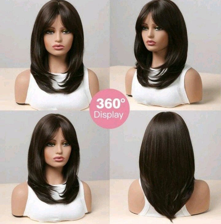 Mooie nieuw Haarwerk, wig, pruik 16/18 inch, Ophalen of Verzenden, Nieuw, Pruik of Haarverlenging