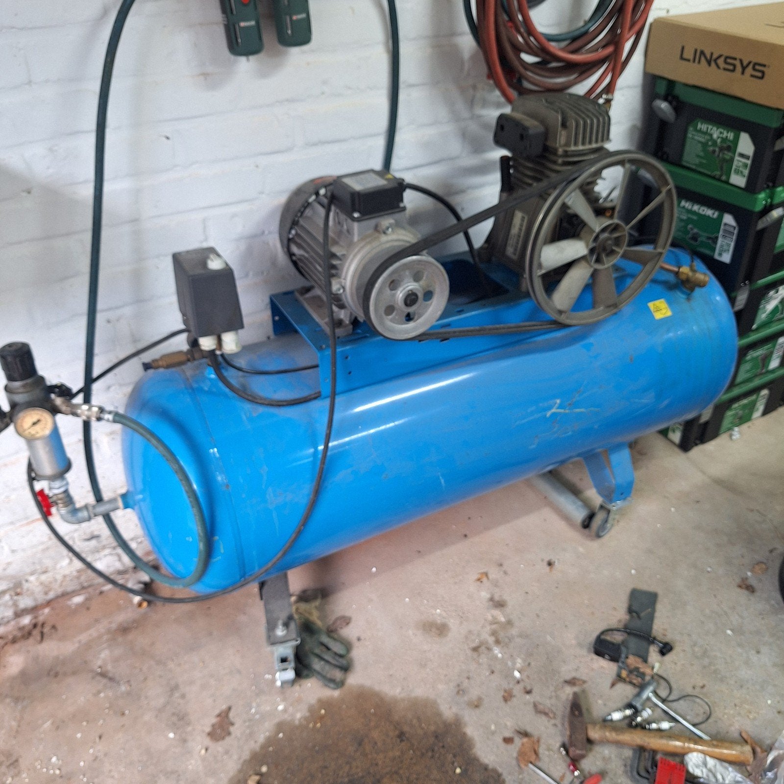compressor 100l, Ophalen