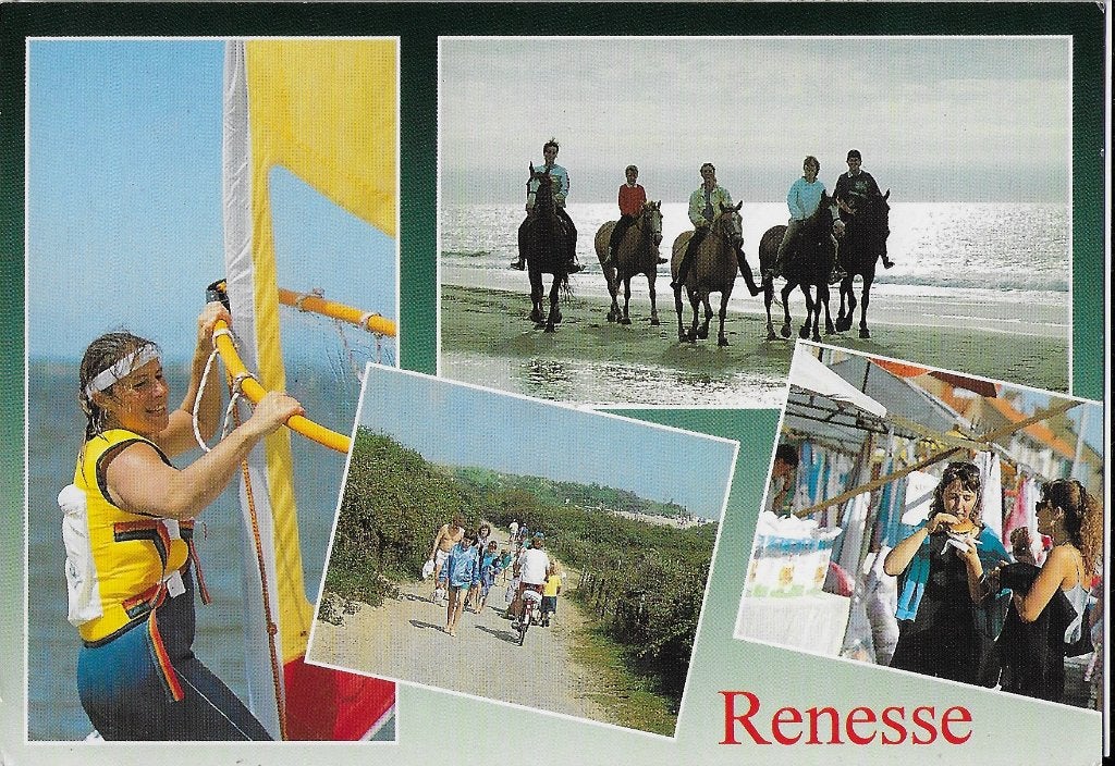 Q565 Gelopen ansichtkaart Renesse, Ophalen of Verzenden, 1980 tot heden, Gelopen