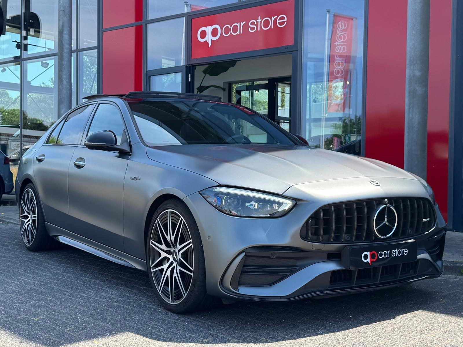 Mercedes-Benz C-klasse AMG 43 4MATIC Vol | Panorama | Burmes, Auto's, Automaat, 4 cilinders, Bedrijf, Vierwielaandrijving