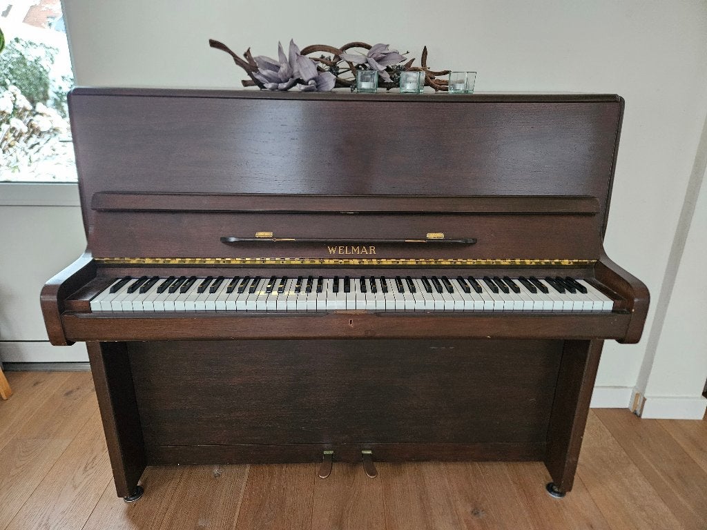 Professioneel Welmar model C piano met warme, rijke klank, Ophalen, Gebruikt, Bruin, Piano