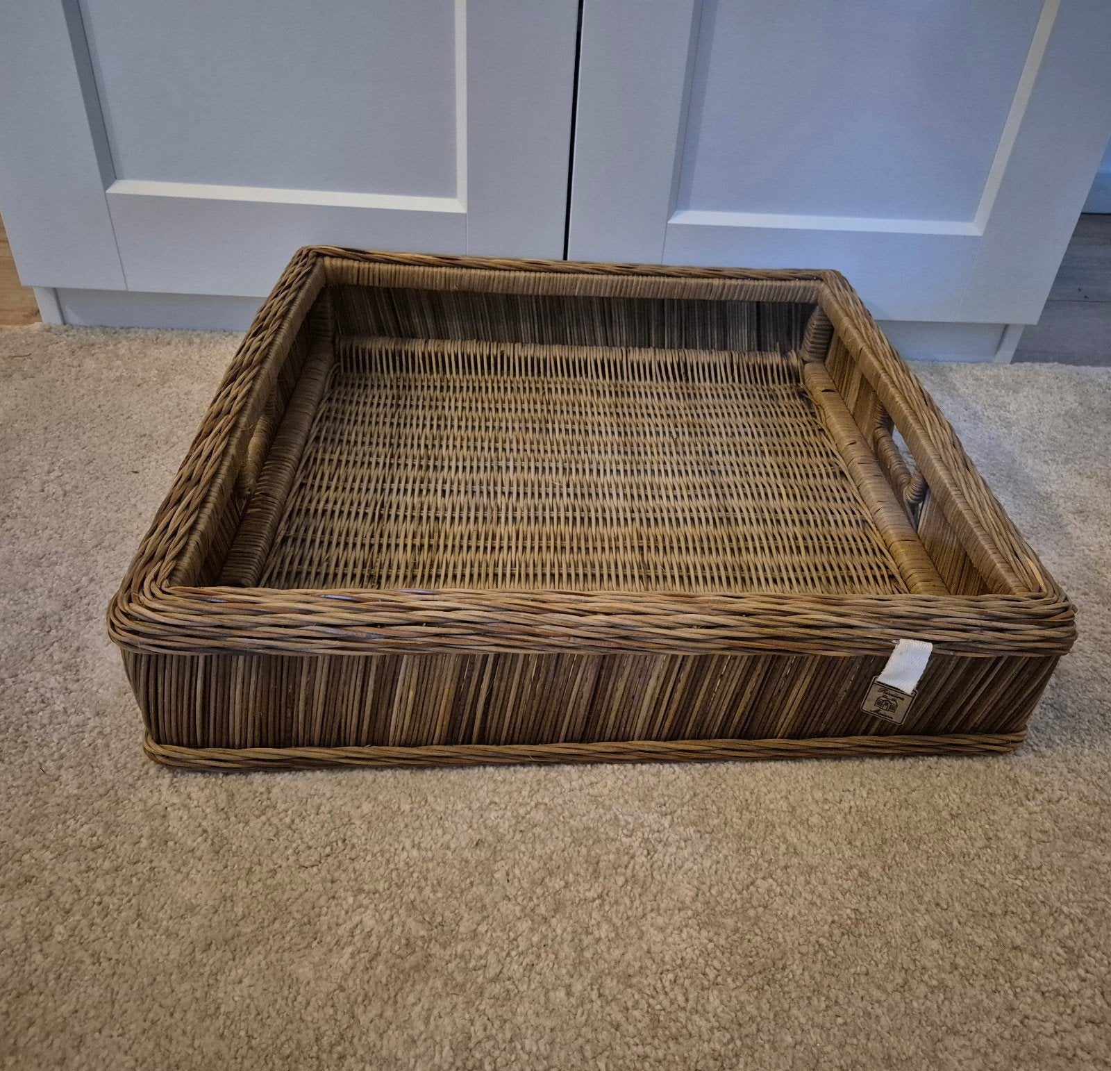 Rivièra Maison Rustic Rattan mand, Vierkant, Ophalen of Verzenden, Zo goed als nieuw, Dienblad