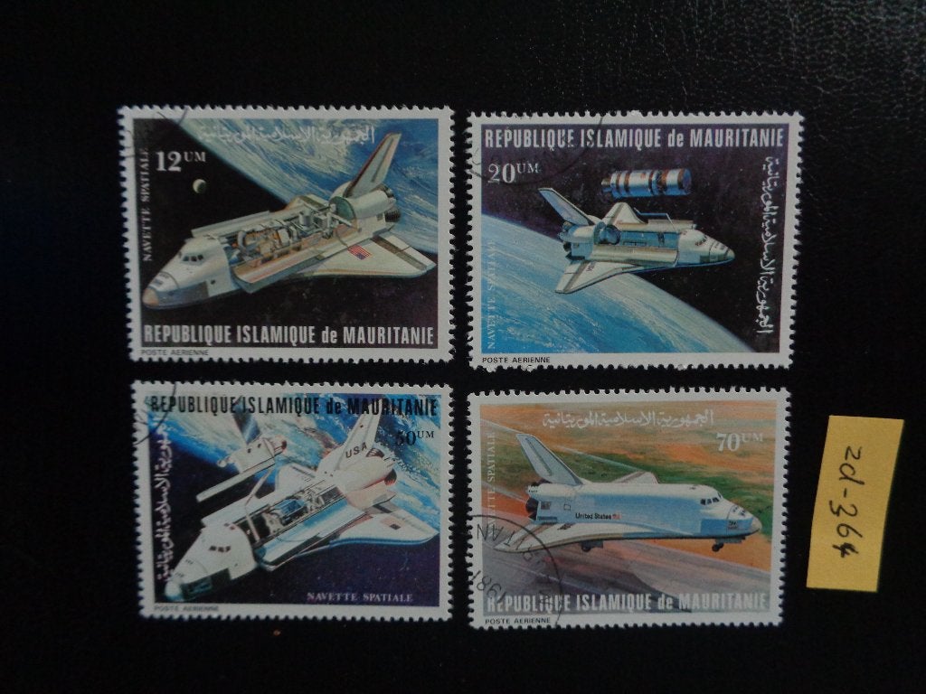 mauritanie - 1ste vlucht van de spaceshuttle 1981 (zd-364), Ophalen of Verzenden, Overige landen, Gestempeld