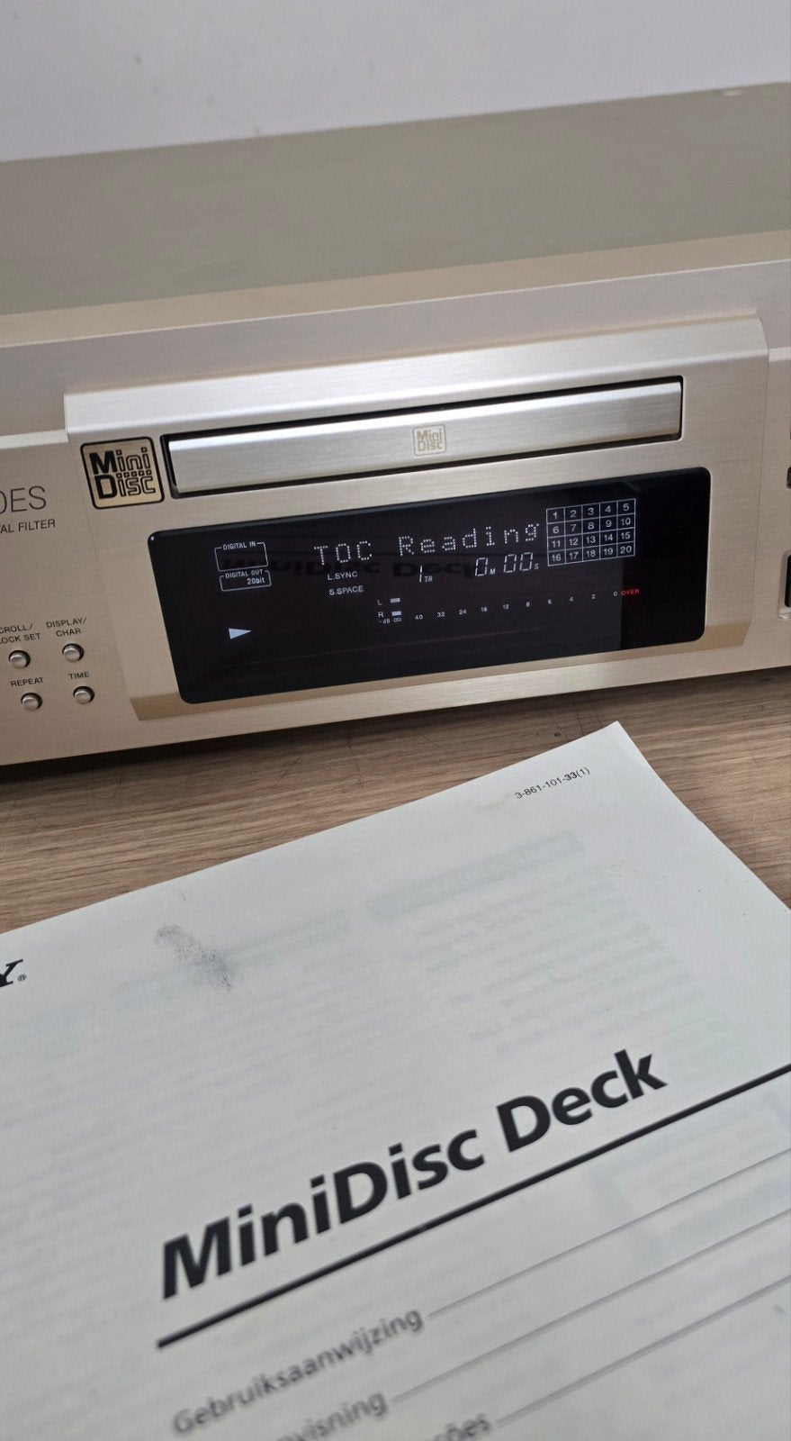 Sony MDS-JA30ES Minidisc- ❗️ defect❗️, Ophalen of Verzenden, Minidisc-recorder