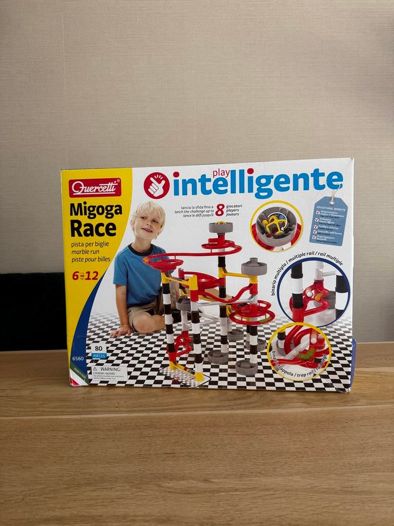 Quercetti Migoga Race knikkerbaan - Zo goed als nieuw, Ophalen of Verzenden, Zo goed als nieuw, Jongen of Meisje