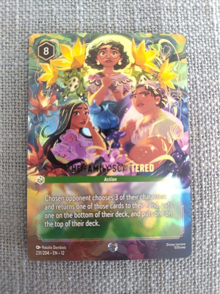 Lorcana Scattered family 231/204 Wilds unknown, Ophalen of Verzenden, Zo goed als nieuw, Losse kaart, Foil