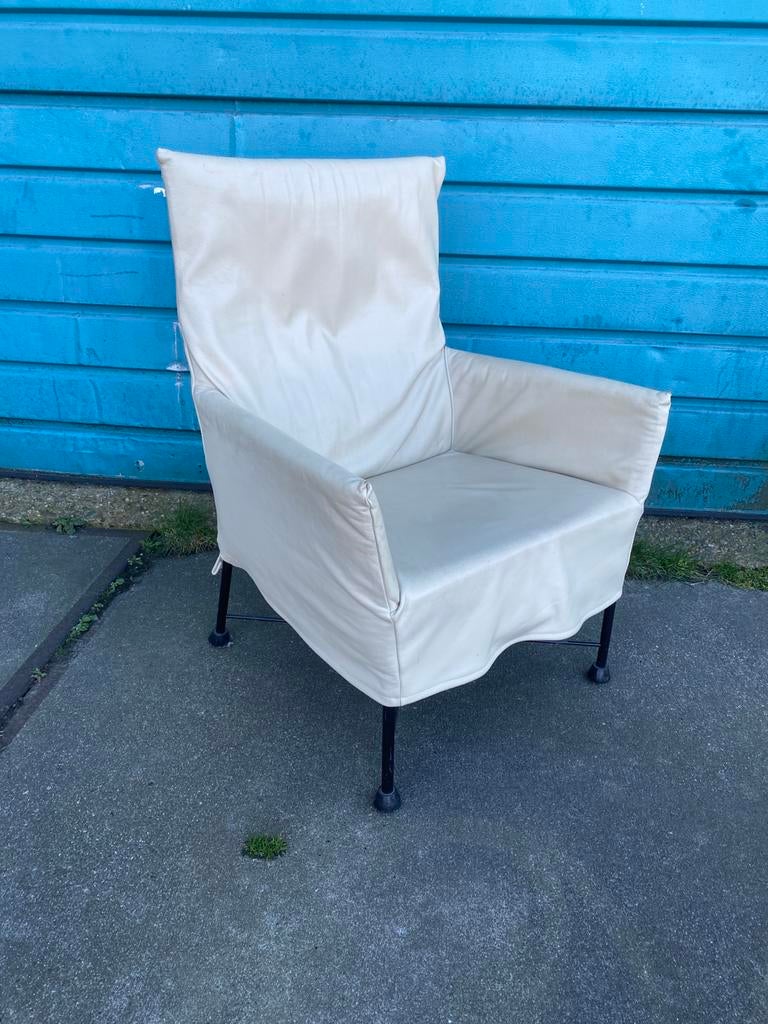 CHARLY GERARD vdBERG MONTIS goede staat crème leer bekleding, Ophalen, Gebruikt, 75 tot 100 cm, 50 tot 75 cm