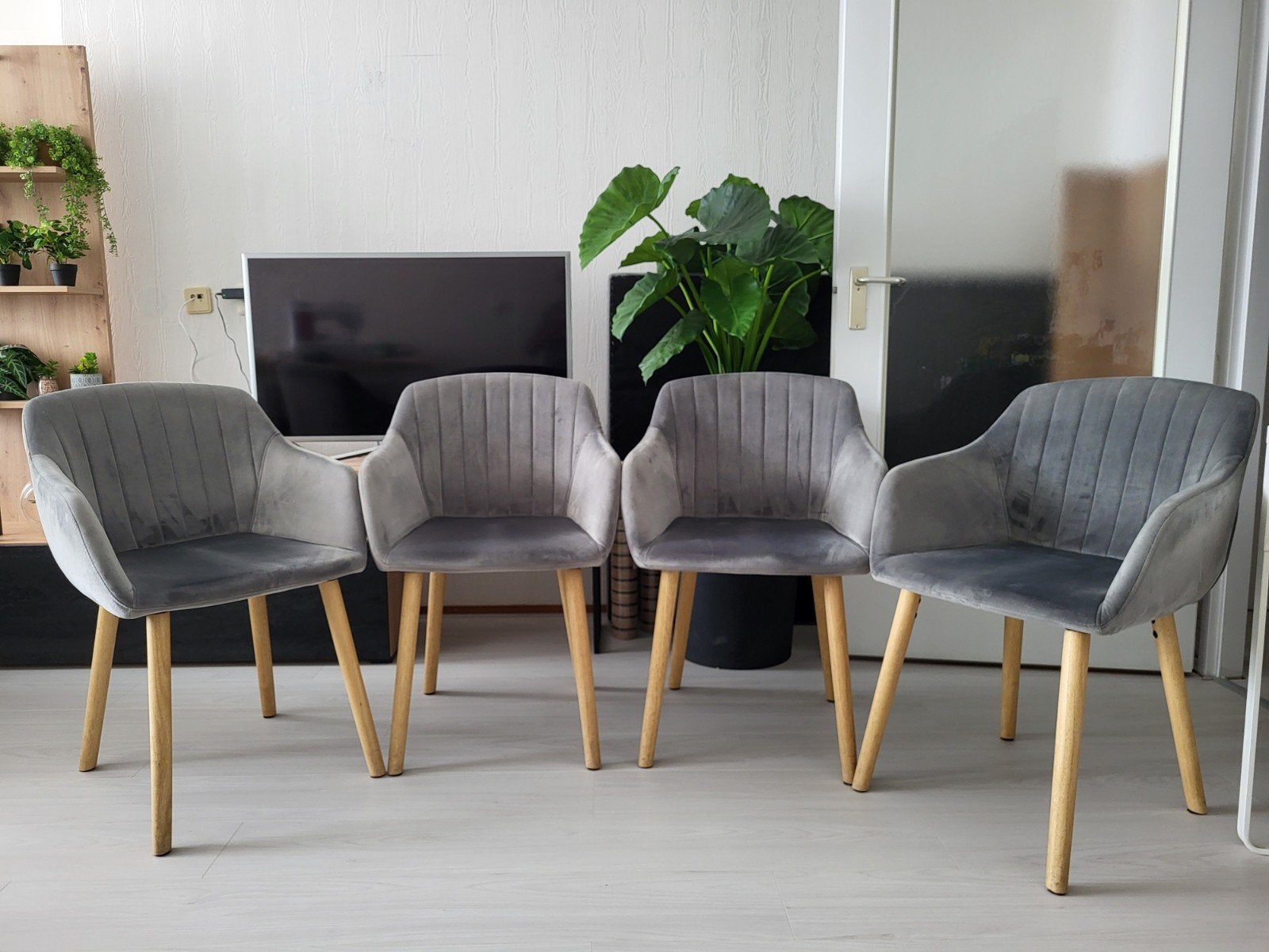 4 jysk stoelen, Ophalen, Gebruikt, Vier, Stof