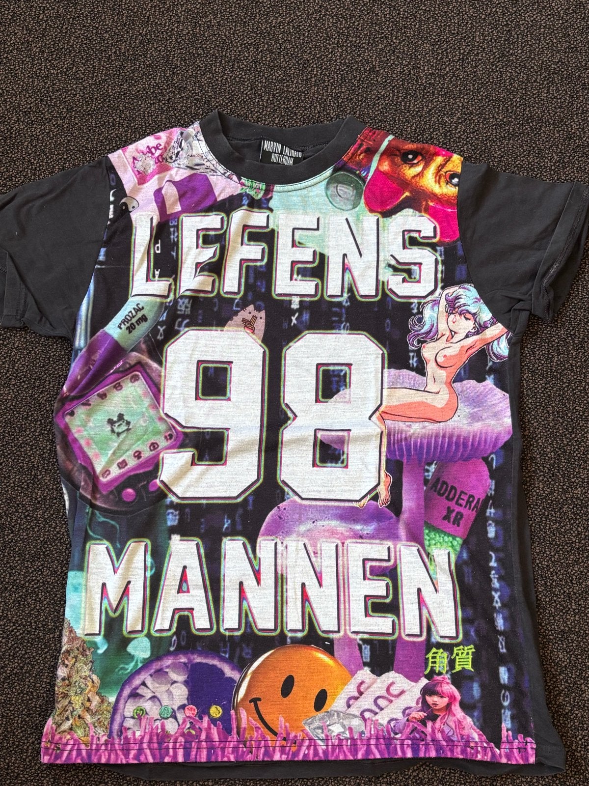 Lefensmannen shirt Ronnie Flex, Cartiez, Def Major, Kid de B, Verzenden, Gedragen, Maat 52/54 (L), Meerkleurig
