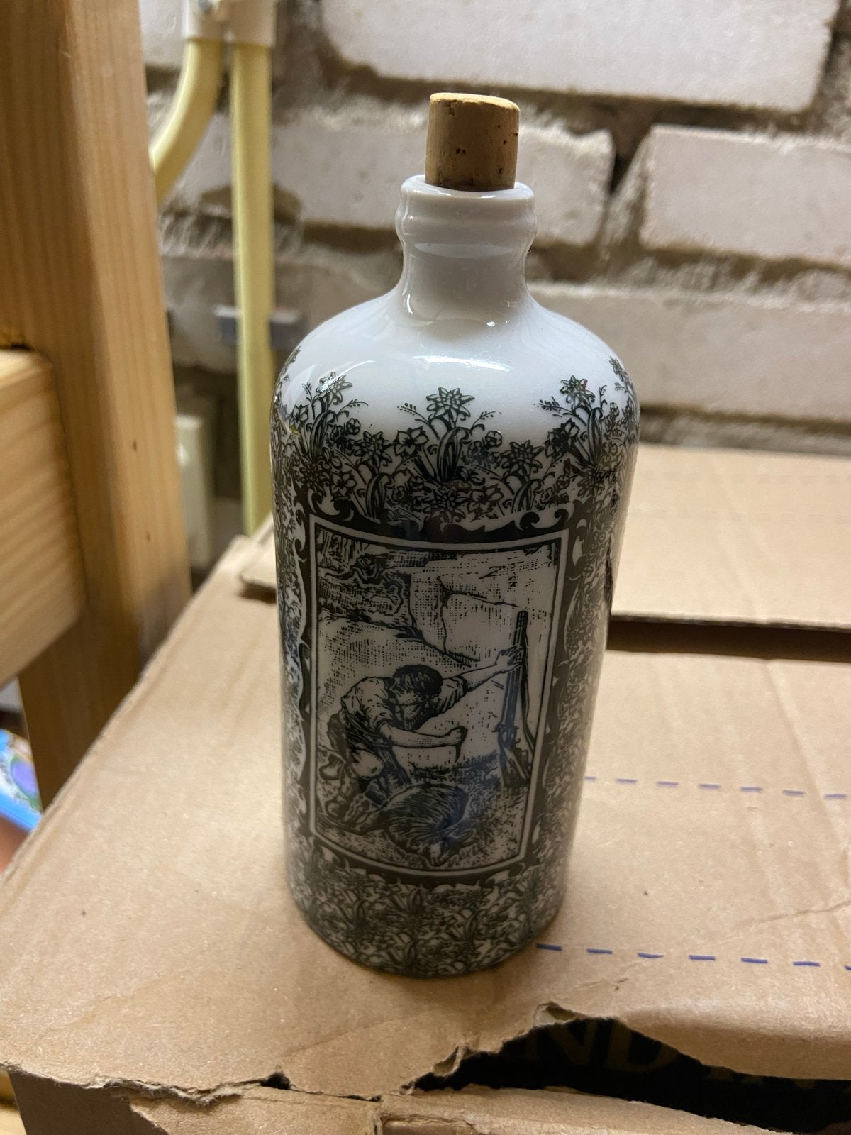Vintage Bavaria Altenkunstadt Porseleinen Fles met Kurk, Ophalen of Verzenden