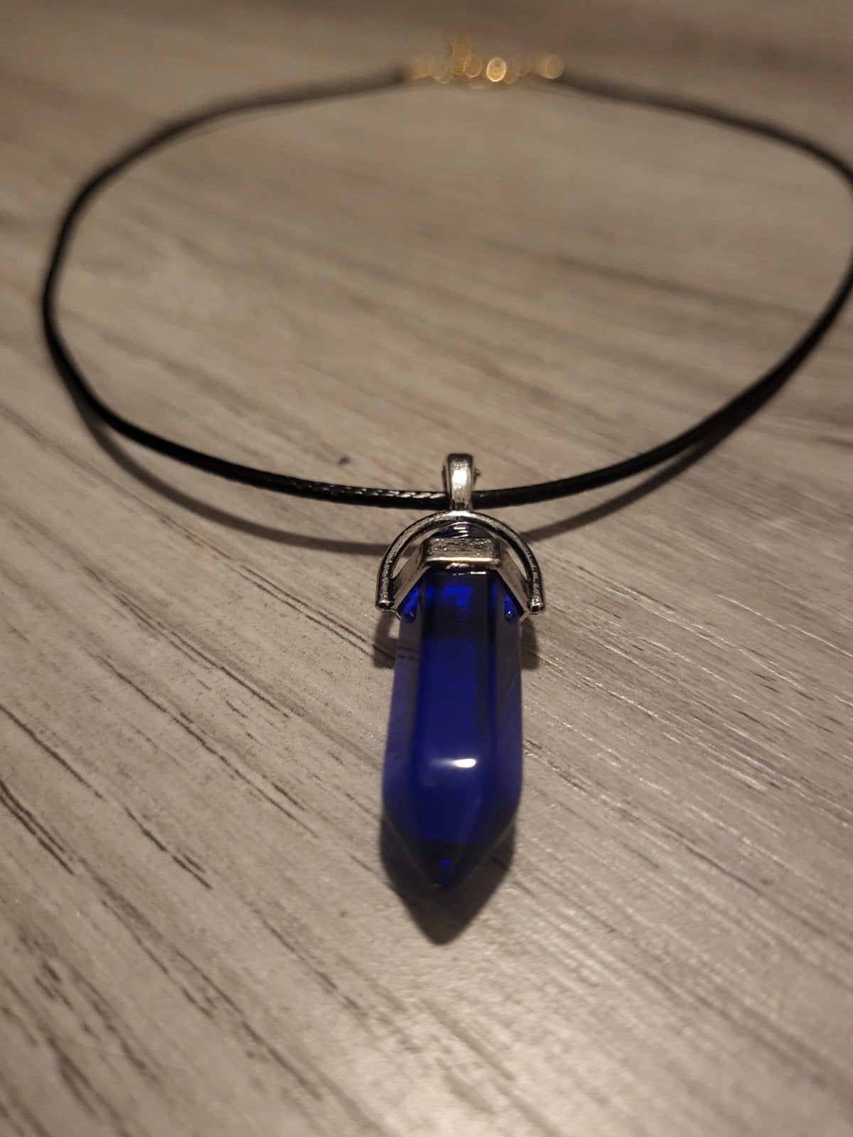 Nieuwe Blauwe Kristallen Hanger Ketting, Overige materialen, Blauw, Nieuw, Ophalen of Verzenden