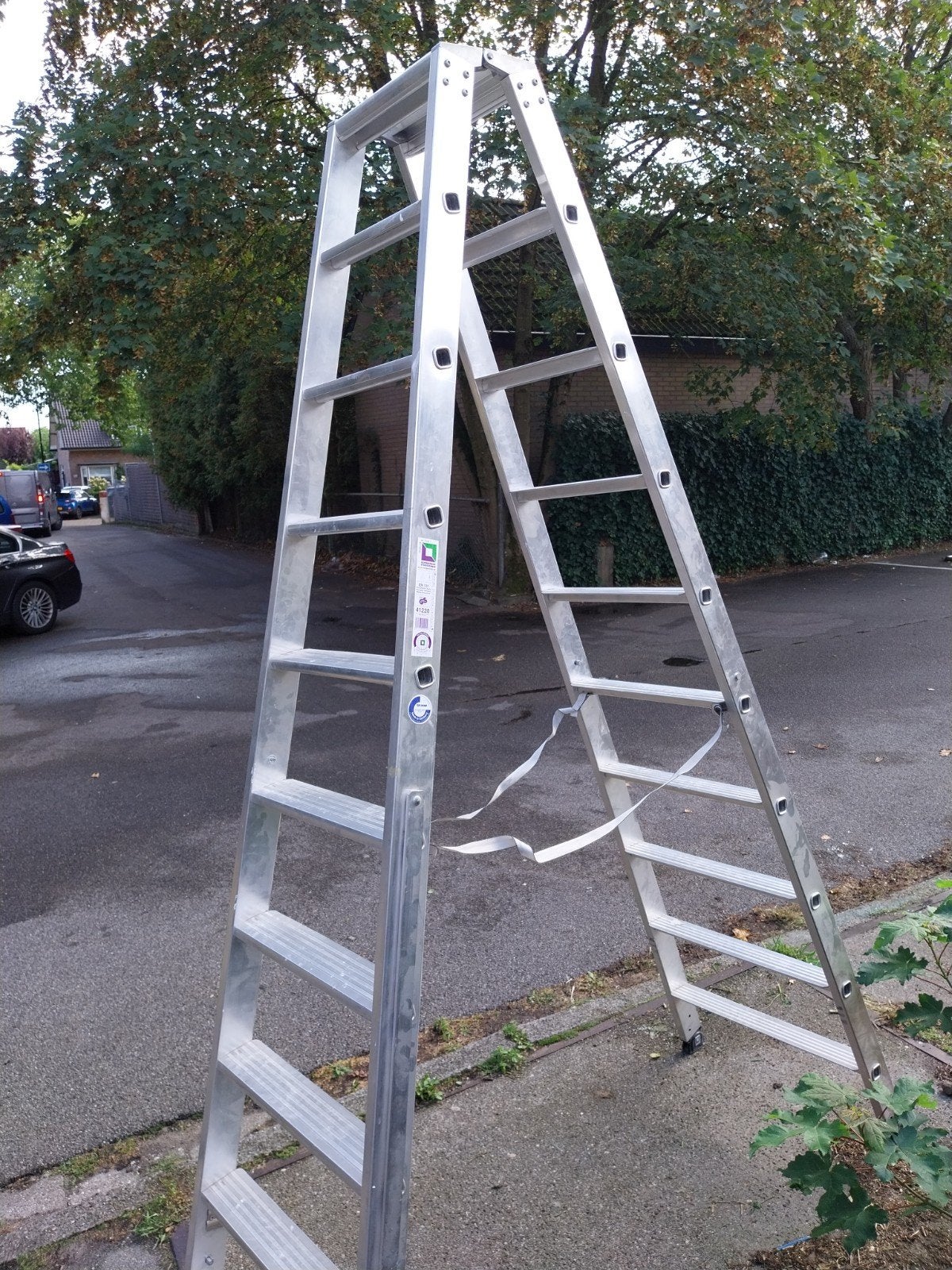 GÜNZBURGER STEIGTECHNIK Aluminium Ladder - 2.53m, Doe-het-zelf en Verbouw, Ladders en Trappen, Ophalen of Verzenden