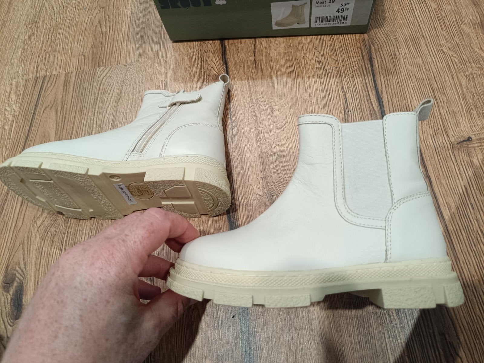 groot leren kinderschoenen laarzen maat 29 nieuw, Groot, Nieuw, Ophalen of Verzenden, A