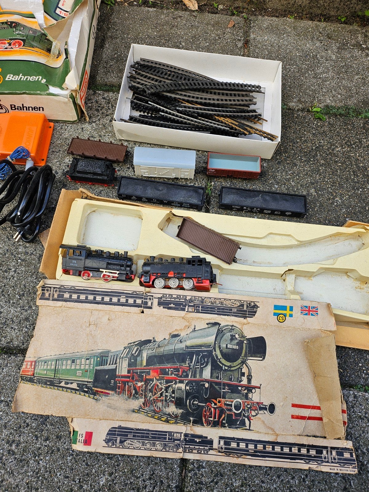 Vintage Berliner TT Bahnen 2 Treinset met 3 Locomotieven, Overige merken, Gelijkstroom, Ophalen of Verzenden, Analoog