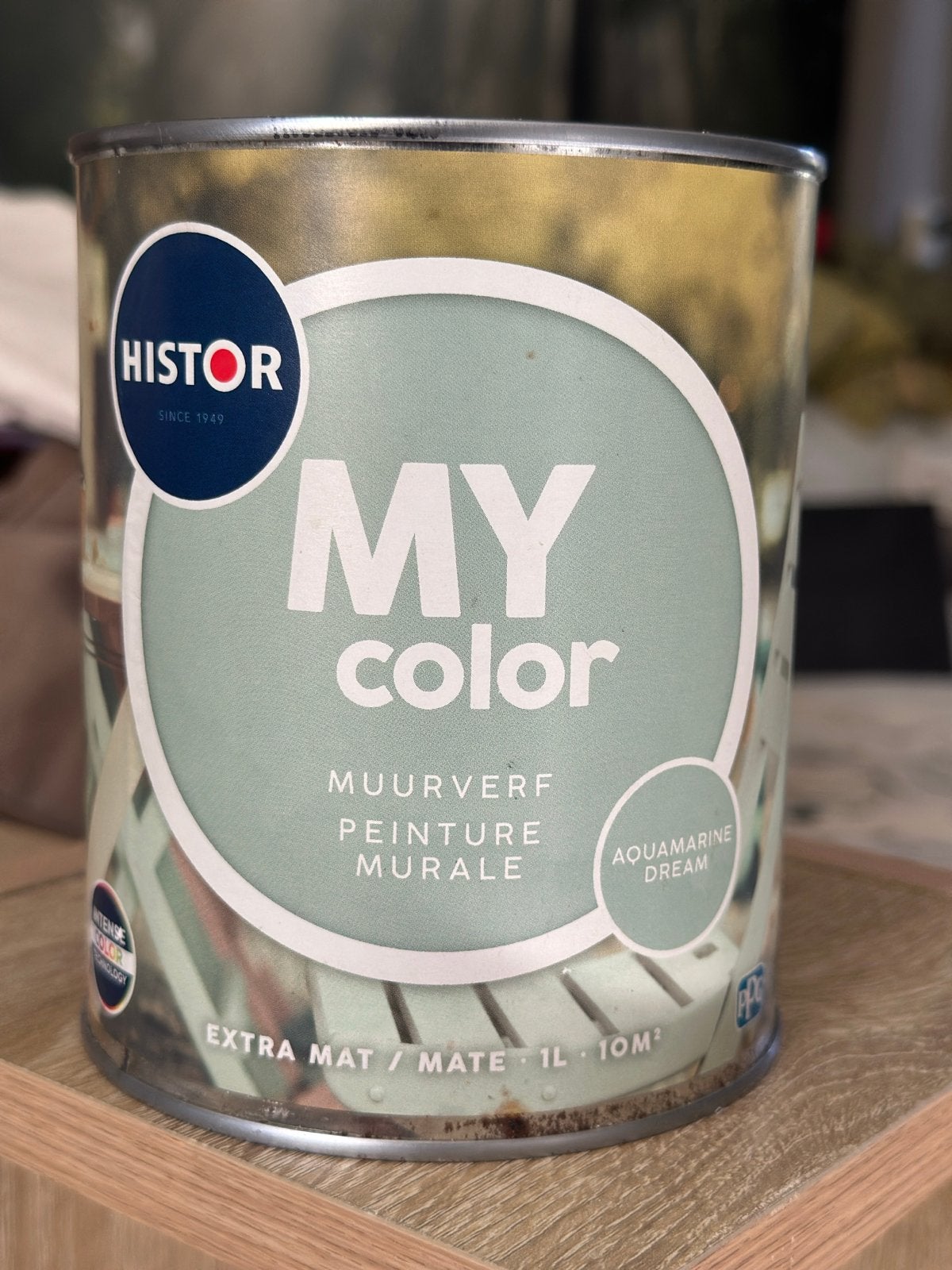 Histor MY color muurverf Aquamarine Dream 1L, Ophalen of Verzenden, Nieuw, Overige typen