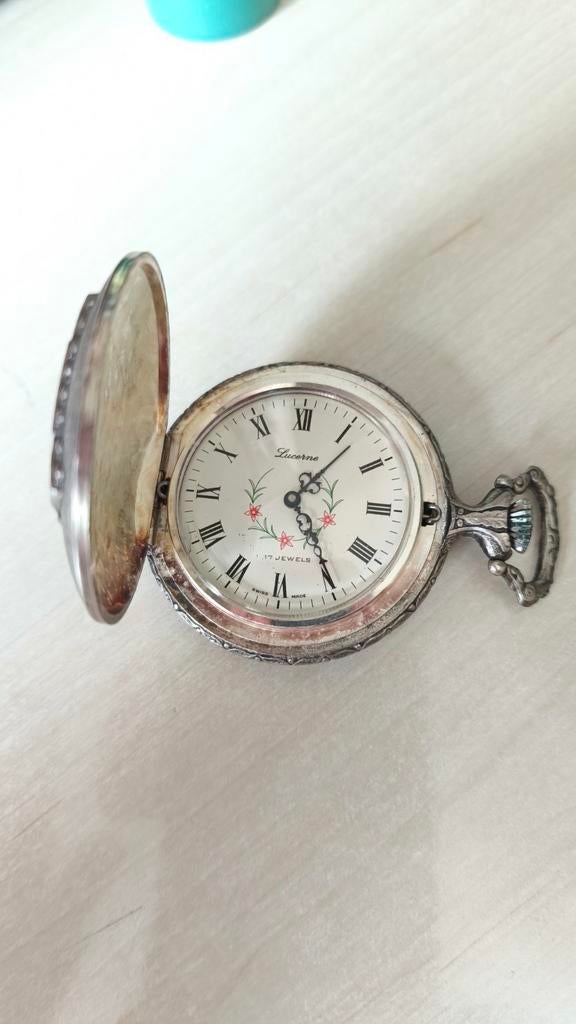 Vintage Lucerne Zakhorloge, Ophalen of Verzenden, Overige materialen, Zakhorloge, Overige merken