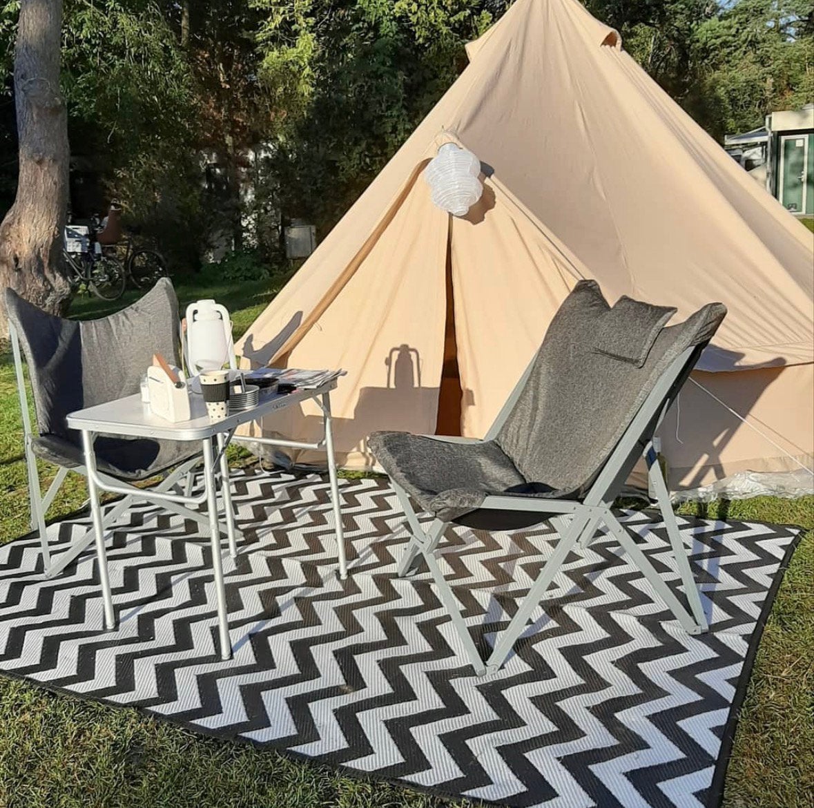 Bell tent 400 dlx cm met toebehoren, Ophalen, Zo goed als nieuw, Tot en met 4