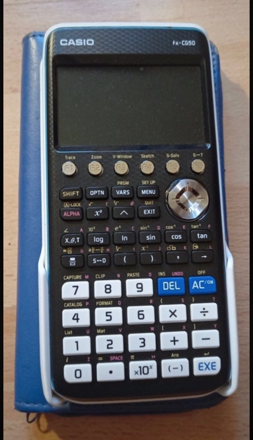 casio fx cg50 met gratis blauwe hoes, Diversen, Verzenden, Grafische rekenmachine