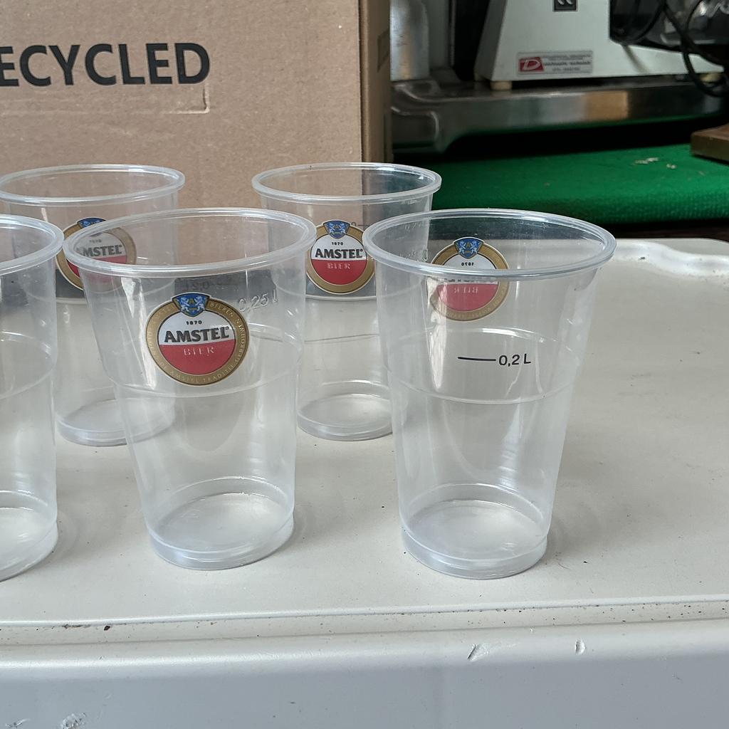 Tk amstel bier plastic evenementen bekers konings dag.bbq !?, Ophalen of Verzenden, Nieuw, Oranje of Koningsdag