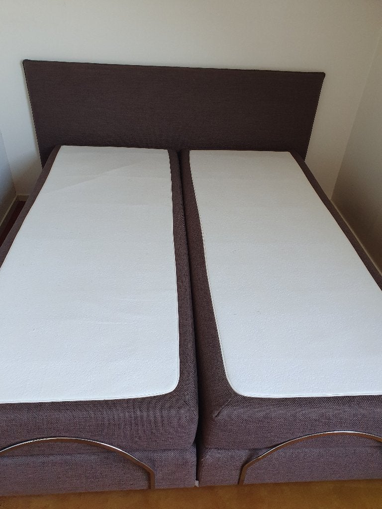 Auping boxspring 160-200, Ophalen, Gebruikt, Bruin, Tweepersoons