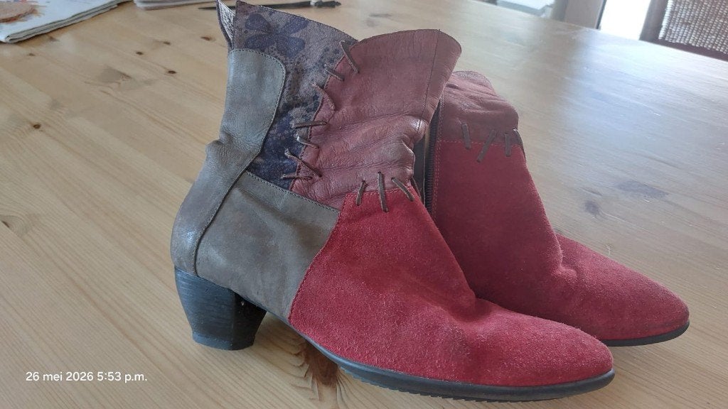 laarsjes, Kleding | Dames, Schoenen, Gedragen, Lage of Enkellaarzen, Rood, Ophalen of Verzenden