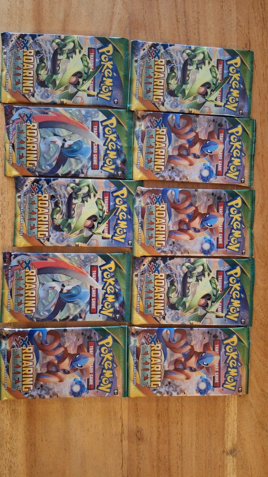 Pokémon Roaring Skies Booster Packs (10 stuks), Ophalen of Verzenden, Nieuw, Booster