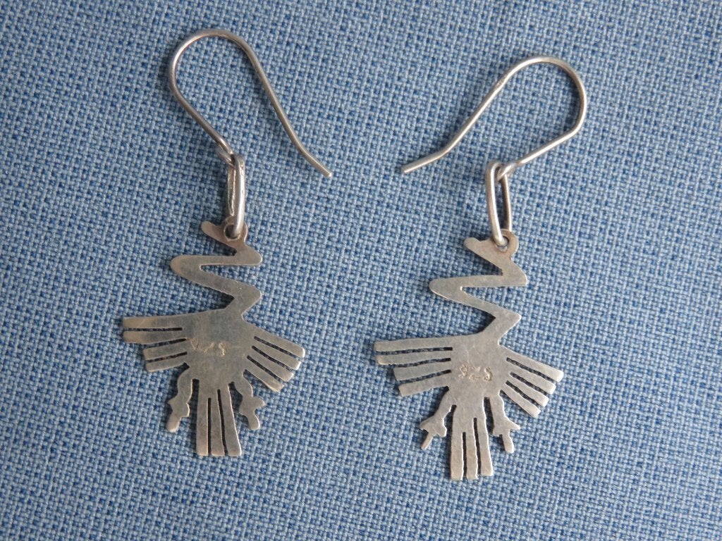 Oorhangers - zilver met kunst design van adelaar - 20e eeuw, Sieraden, Tassen en Uiterlijk, Oorbellen, Hangers, Ophalen of Verzenden
