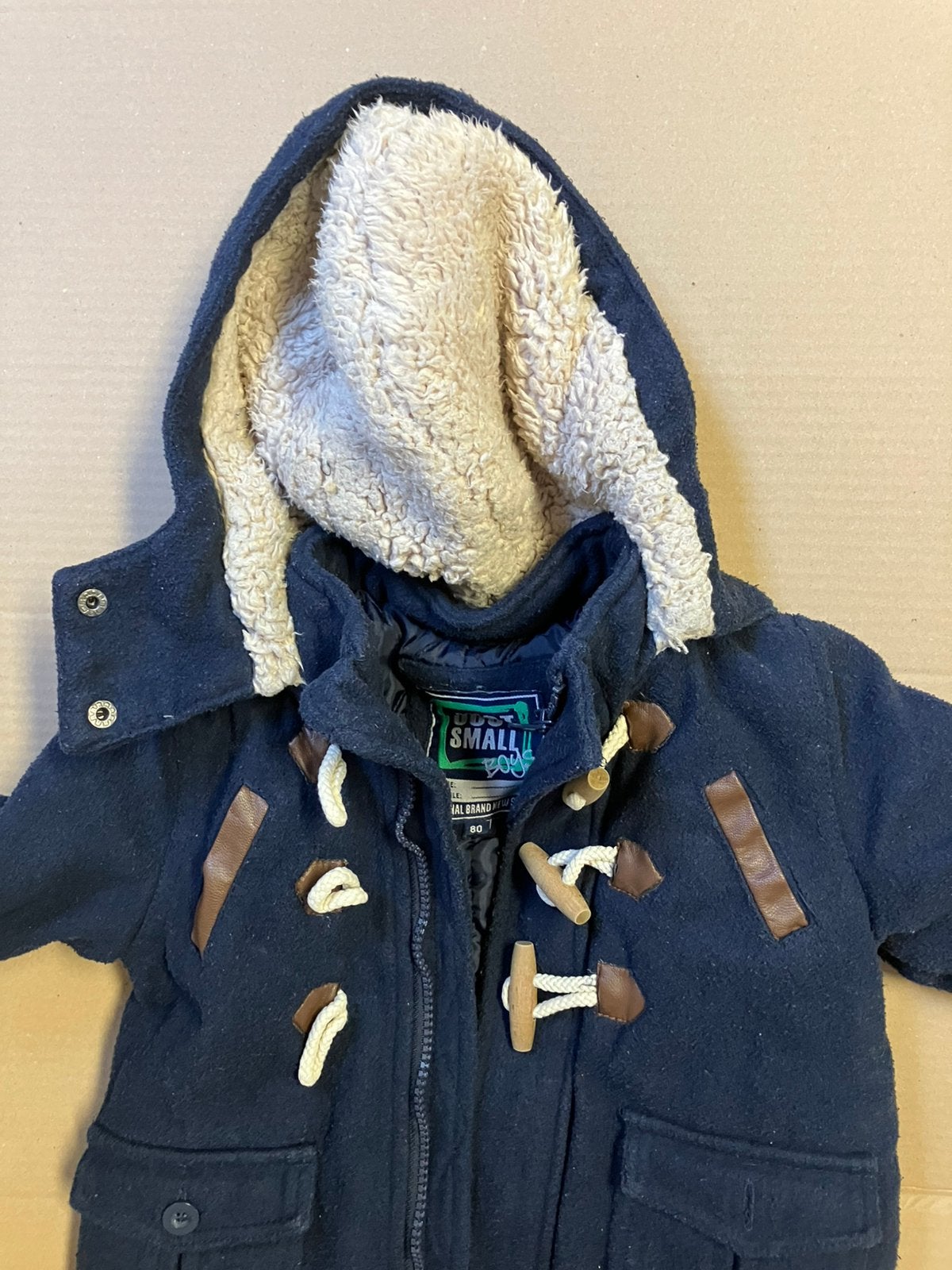 Winter jas met houtje touwtje maat 80, Ophalen of Verzenden, Gebruikt, Jongetje, Jasje