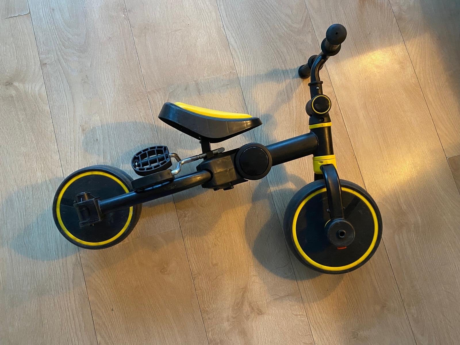 4 in 1 Driewieler-Loopfiets - Zwart/Geel, Ophalen, Gebruikt, Loopfiets