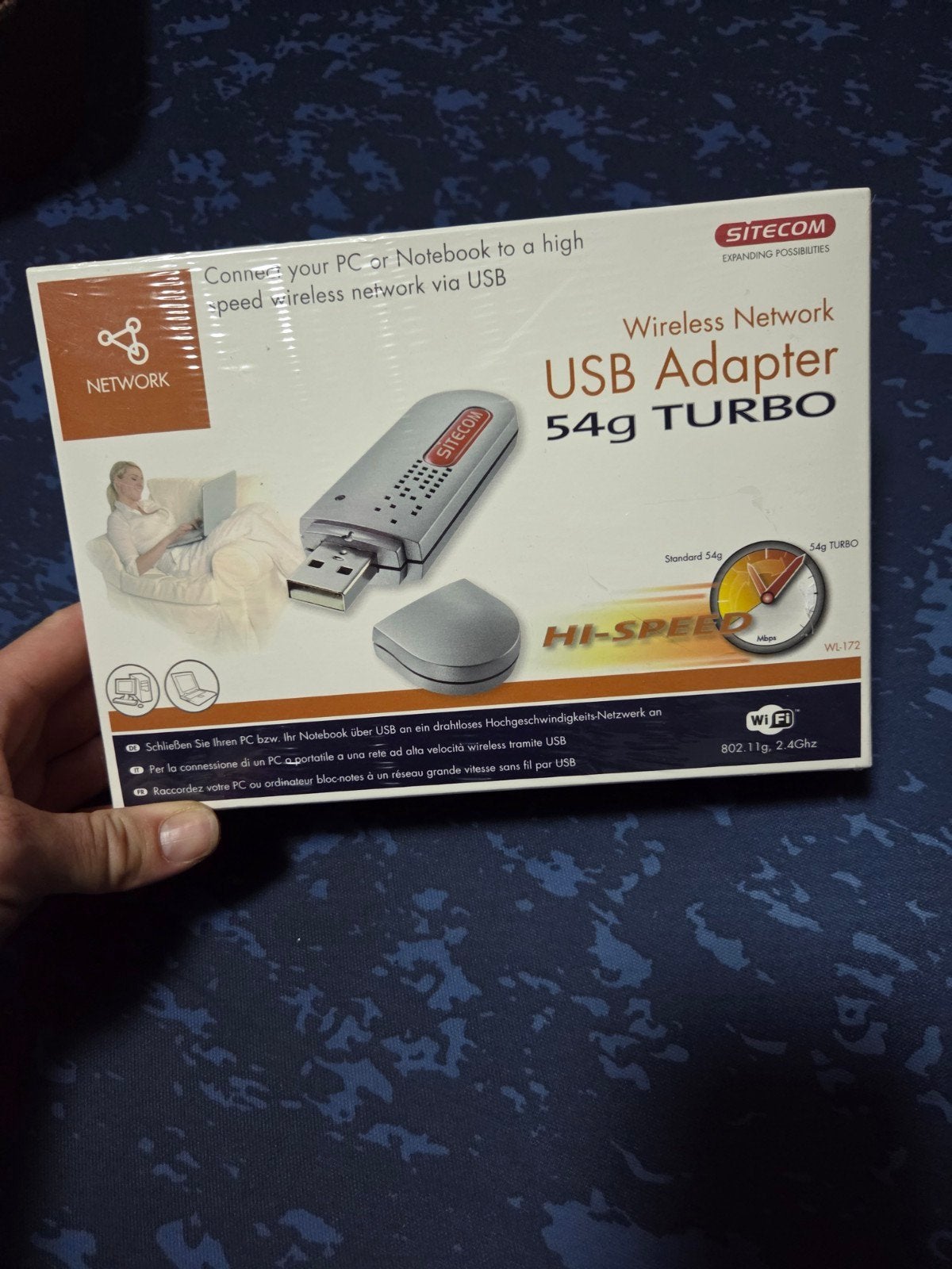 Sitecom Wireless Network USB Adapter 54g Turbo WL-172, Ophalen of Verzenden, Nieuw, Sitecom