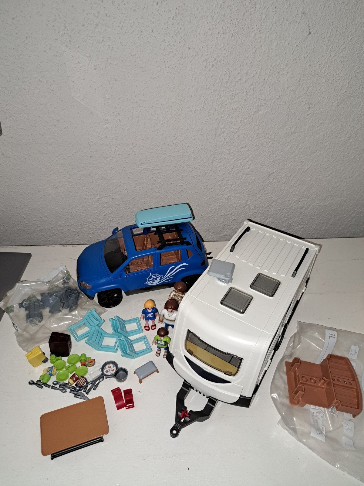 Playmobil caravan auto, Ophalen of Verzenden, Zo goed als nieuw