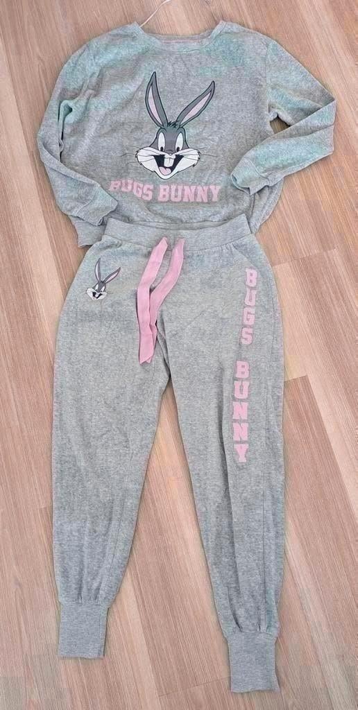 Bugs Bunny Looney Tunes | Pyjama Huispak Set Grijs | Maat S, Ophalen of Verzenden, Zo goed als nieuw, Maat 36 (S), Grijs