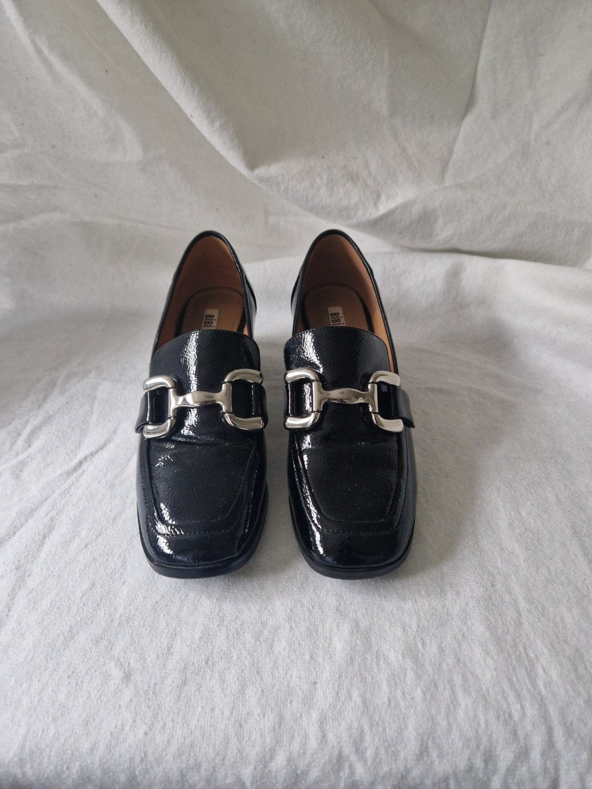 Bibi Lou Zwart Lakleren Loafers Maat 40, Bibi Lou, Ophalen of Verzenden, Gedragen, Instappers