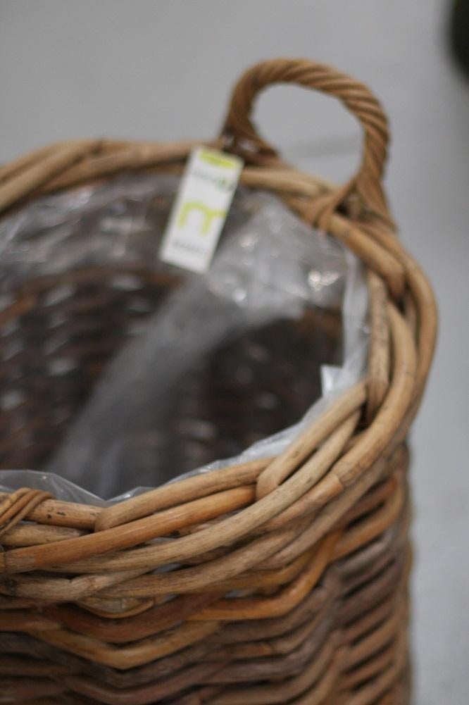 Grove rieten rotan manden bloempotten houtmand Ø45 cm., Huis en Inrichting, Woonaccessoires | Schalen en Manden, Mand, Rond, Nieuw