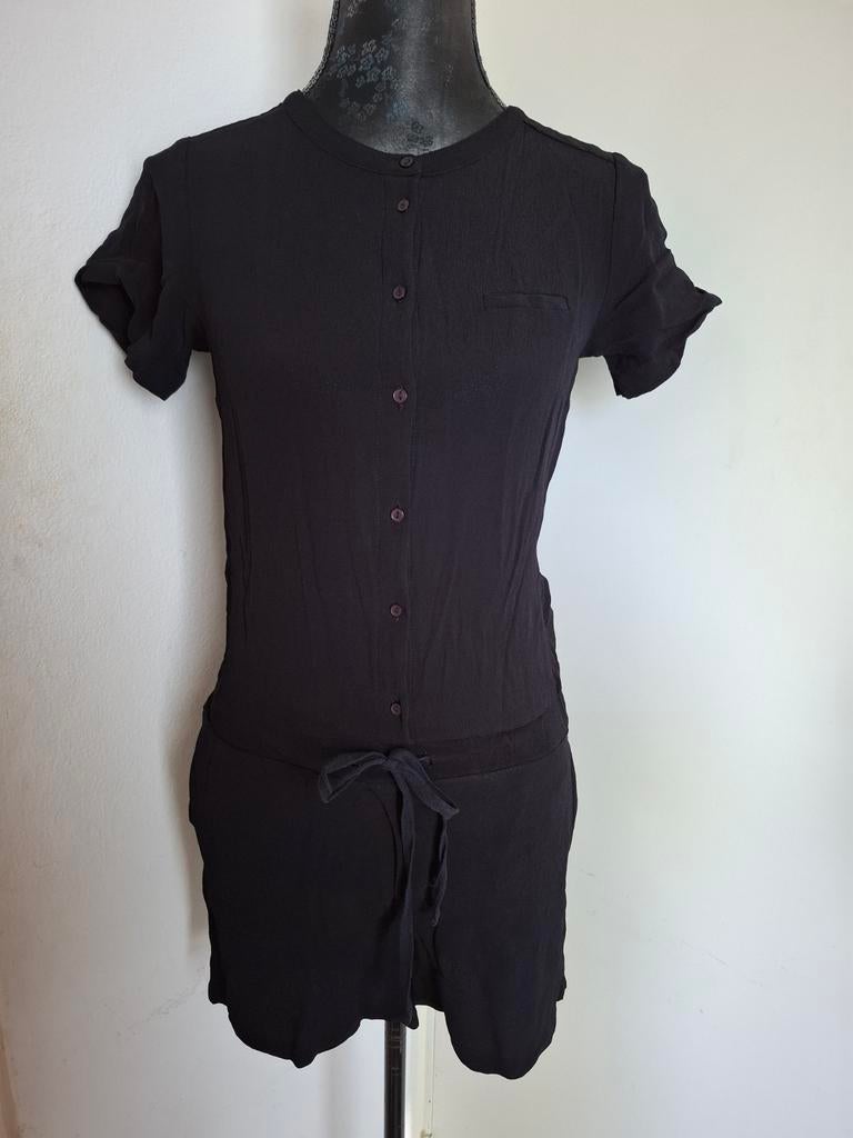 BY-BAR Amsterdam zwarte jumpsuit / playsuit - Maat S, Kleding | Dames, Verzenden, Zwart, Zo goed als nieuw, By-Bar