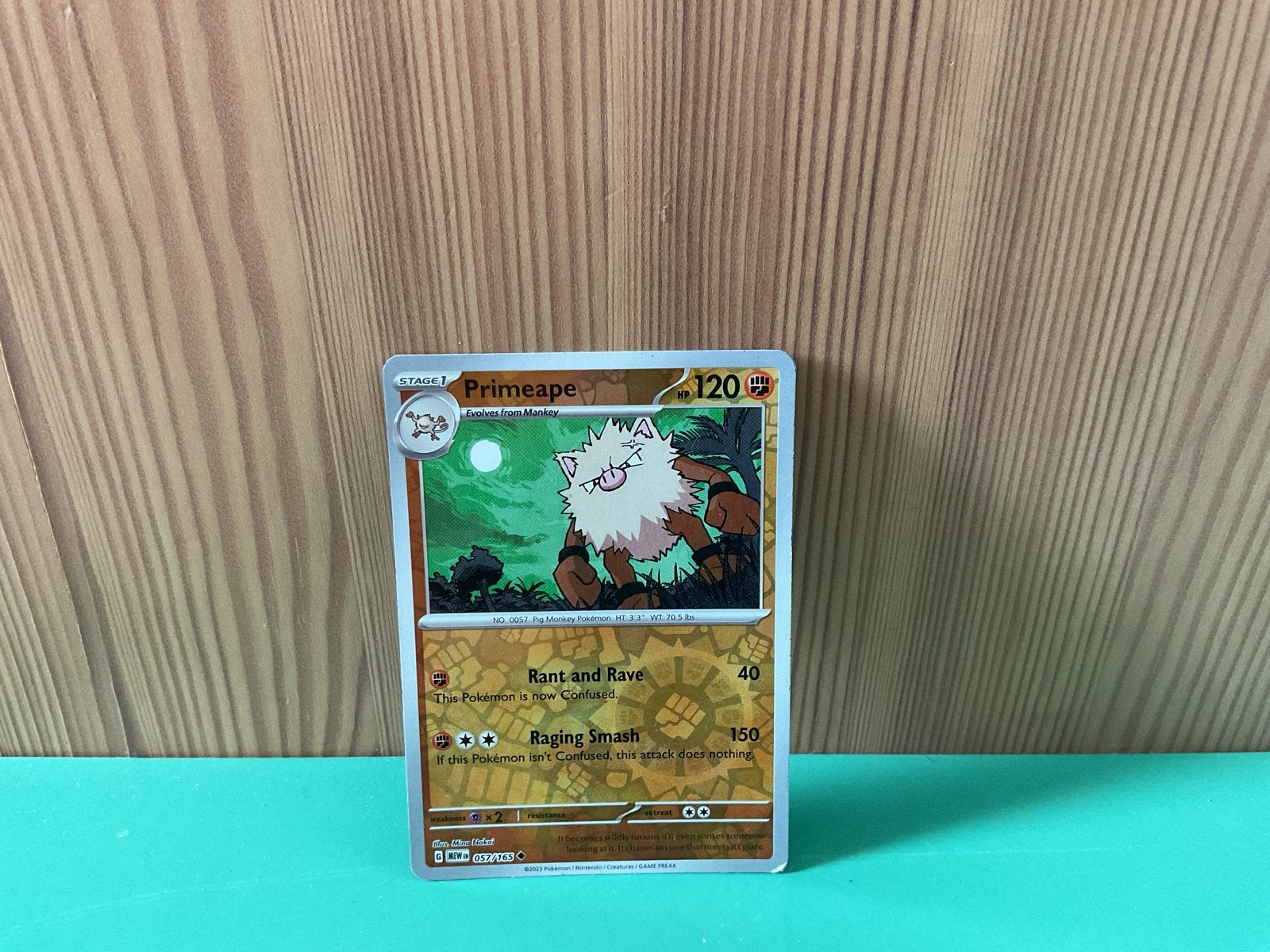Primeape Pokémon kaart - Stage 1, 120 HP, Ophalen, Zo goed als nieuw, Losse kaart