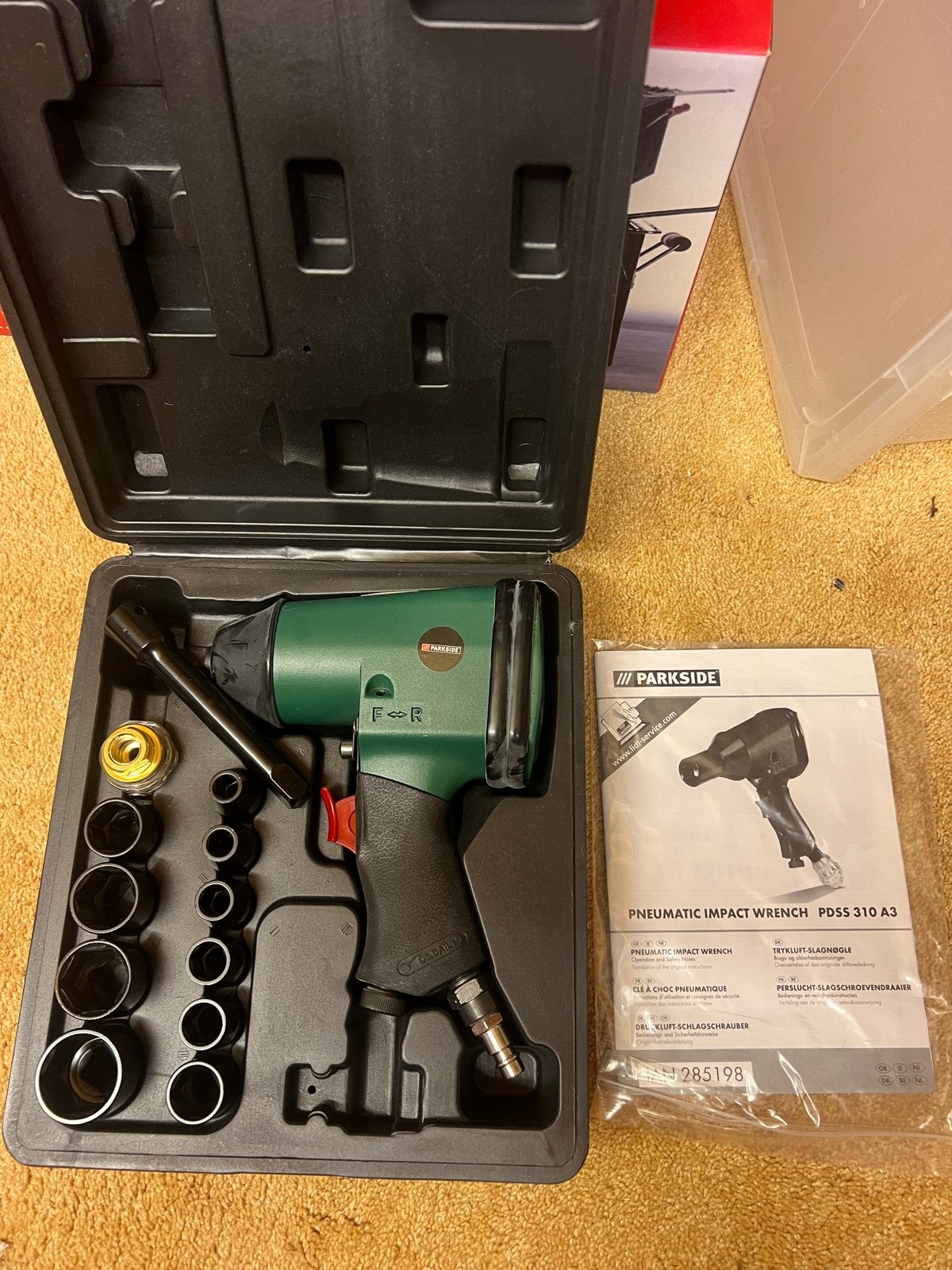Parkside Pneumatische Slagmoersleutel PDSS 310 A3, Ophalen of Verzenden, Zo goed als nieuw, Sleutel/ratel, Parkside