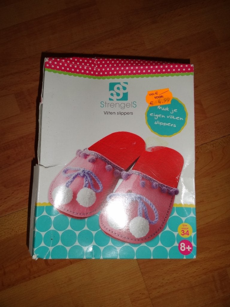 vilten slippers sloffen maken, Ophalen of Verzenden, Zo goed als nieuw, Knutselen
