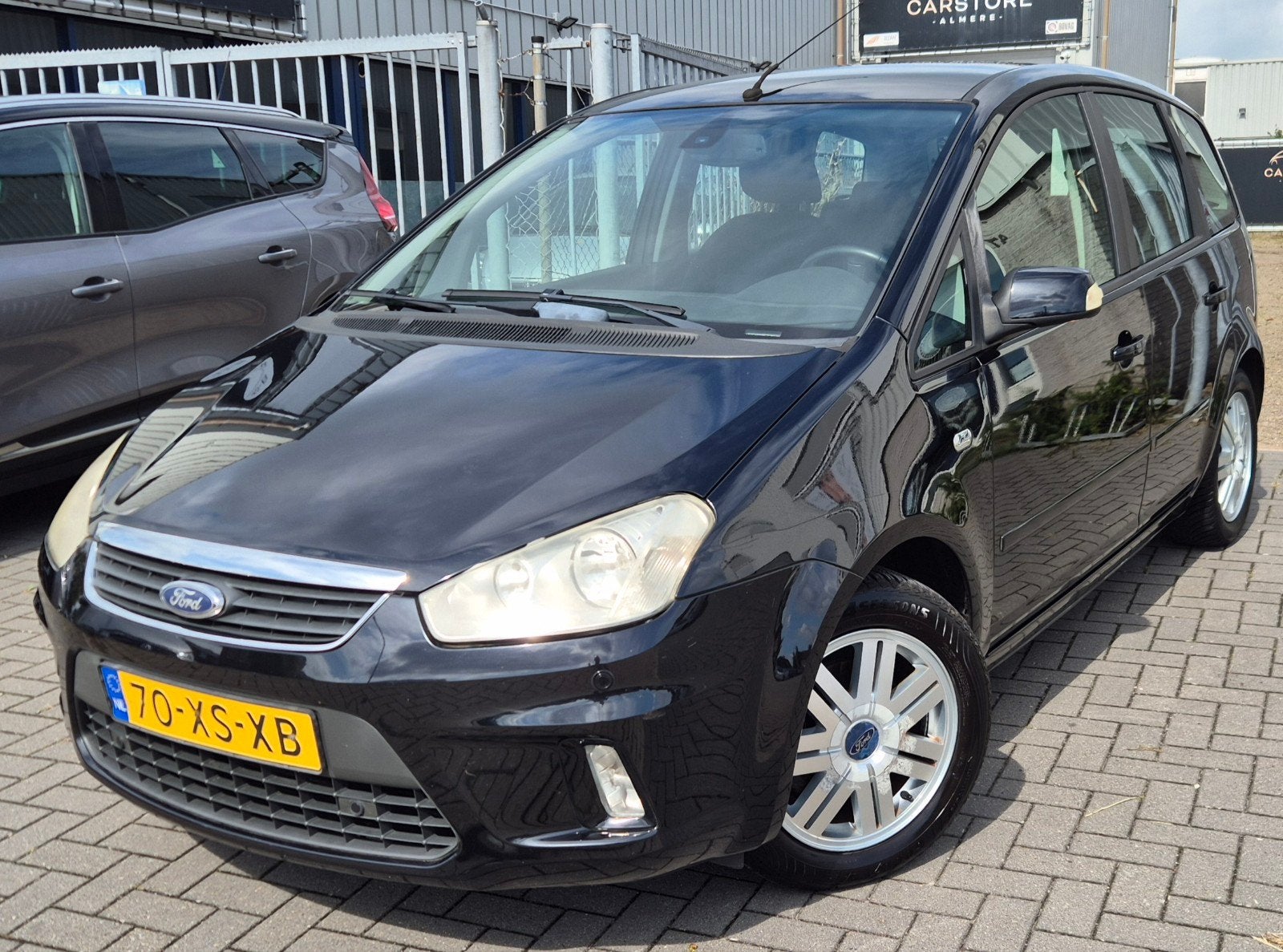 Ford C-Max 1.8 92KW 2007 Zwart*Nieuwe APK*Trekhaak*, Voorwielaandrijving, 125 pk, 4 cilinders, Zwart