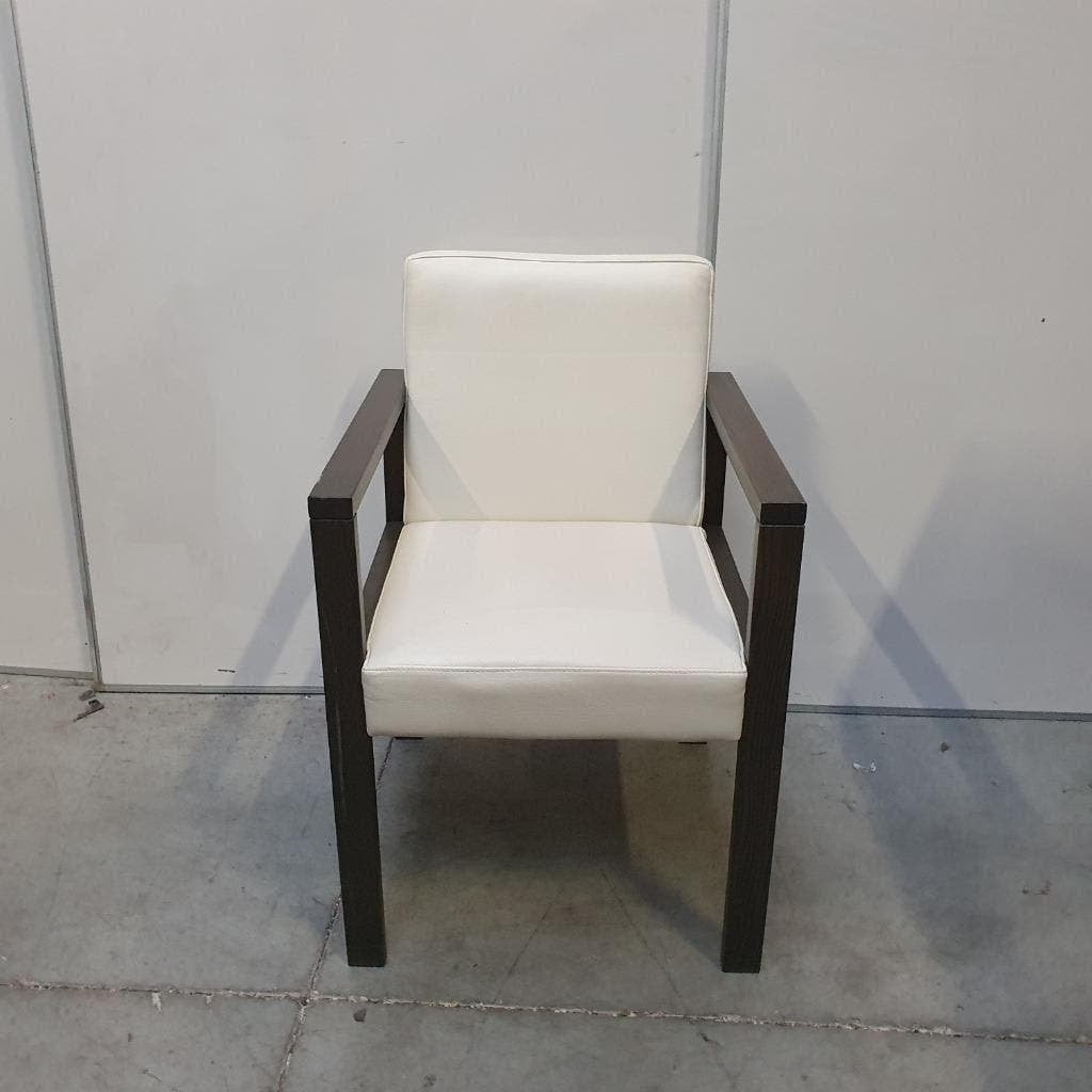 Didier horecastoel fauteuil stoelen wit leder, Huis en Inrichting, Stoelen, Ophalen, Gebruikt, Vijf, Zes of meer stoelen