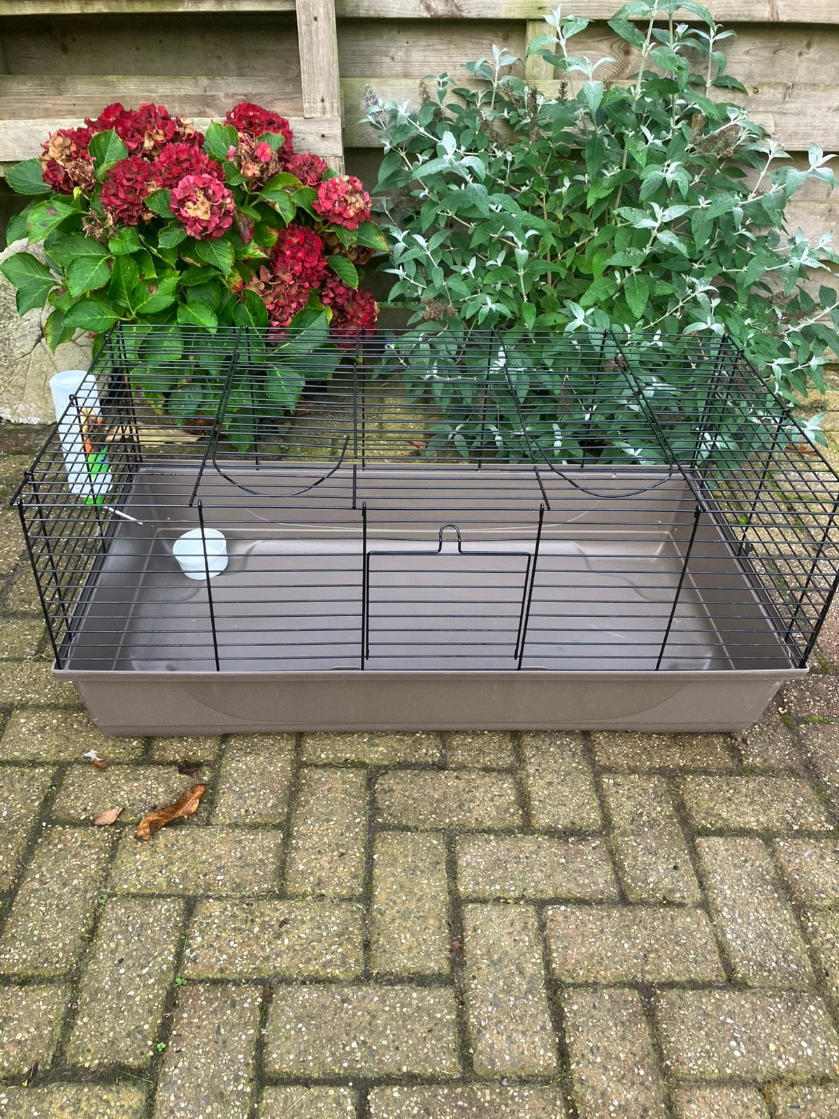 kooi voor knaagdieren,met drinkfles, eetbak,100cm lang., Kooi, Zo goed als nieuw, Konijn, 75 tot 110 cm
