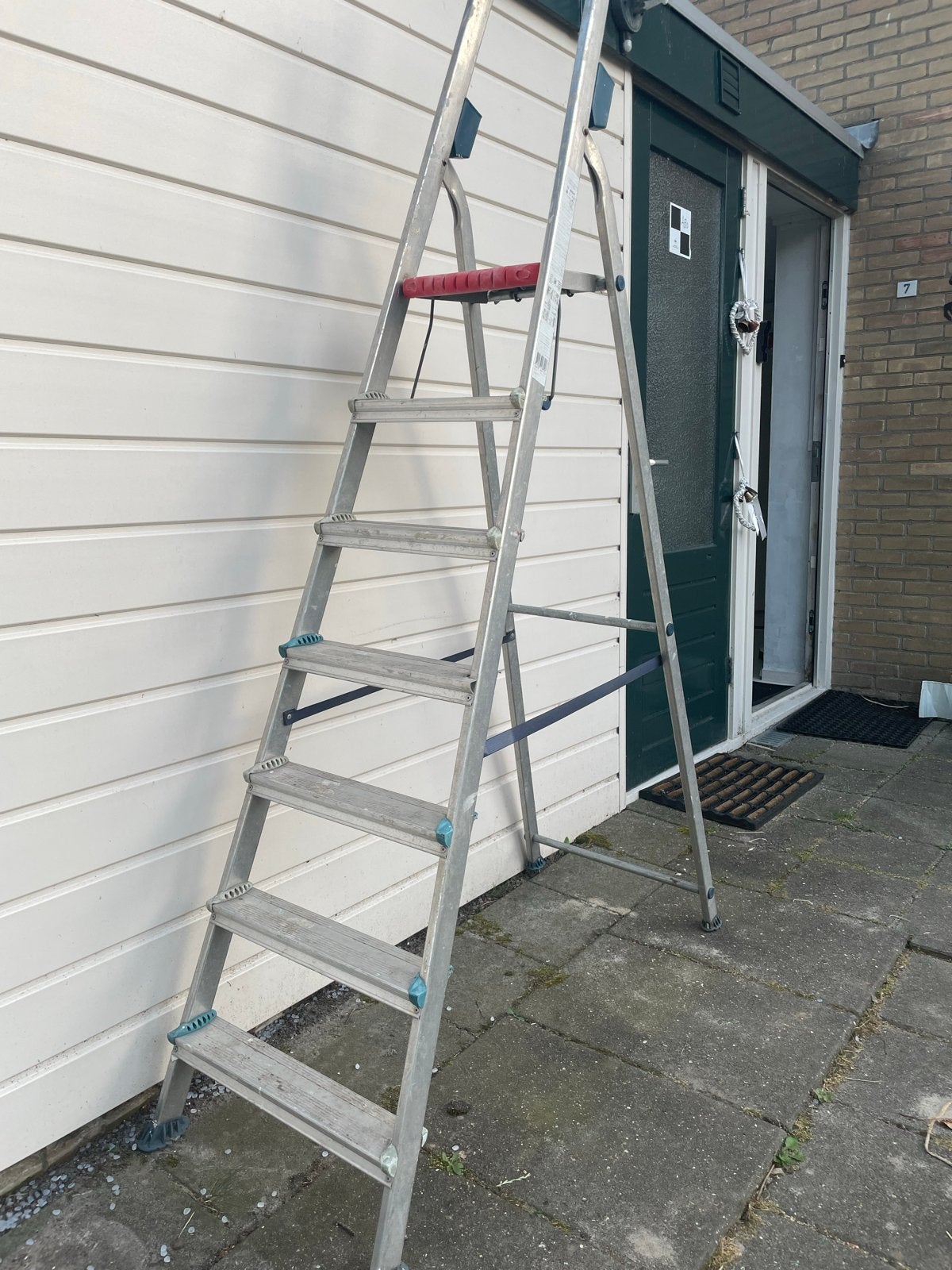 Hoge ladder, ideaal voor klussen rondom huis, Doe-het-zelf en Verbouw, Ladders en Trappen, Ophalen, Gebruikt, Ladder, 2 tot 4 meter