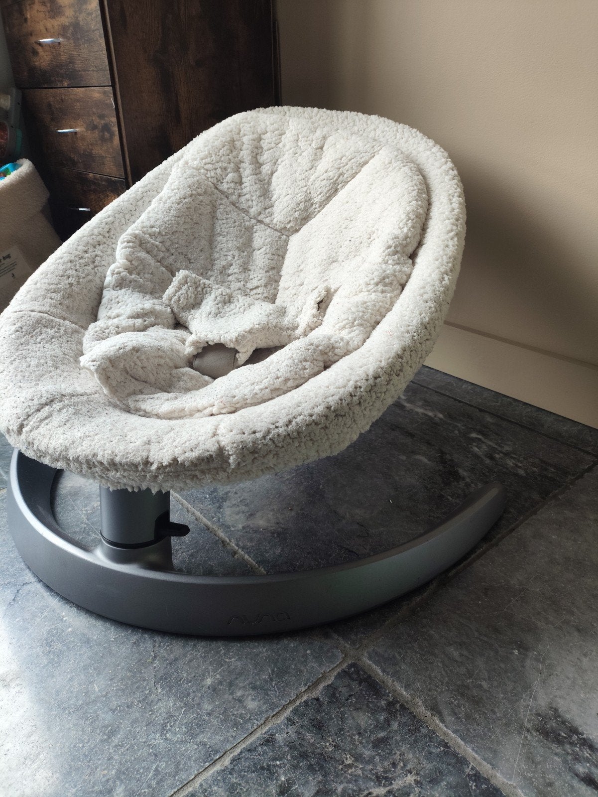 Nuna stoel met teddy hoes, jungle hoes en newborn kussen, Ophalen, Zo goed als nieuw, Overige typen, Stoelverkleiner
