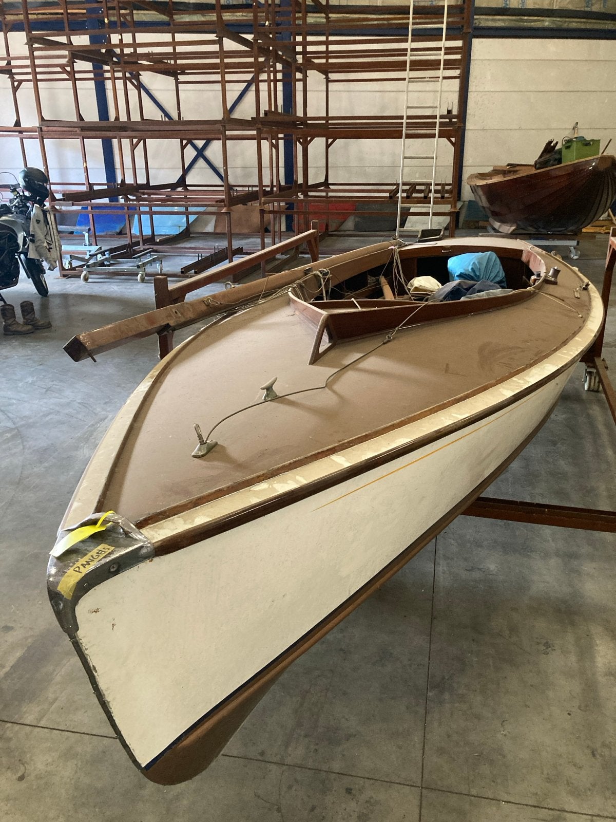 Houten Valk Zeilboot - Project met Potentie, Ophalen, Gebruikt, 2 m, Fok