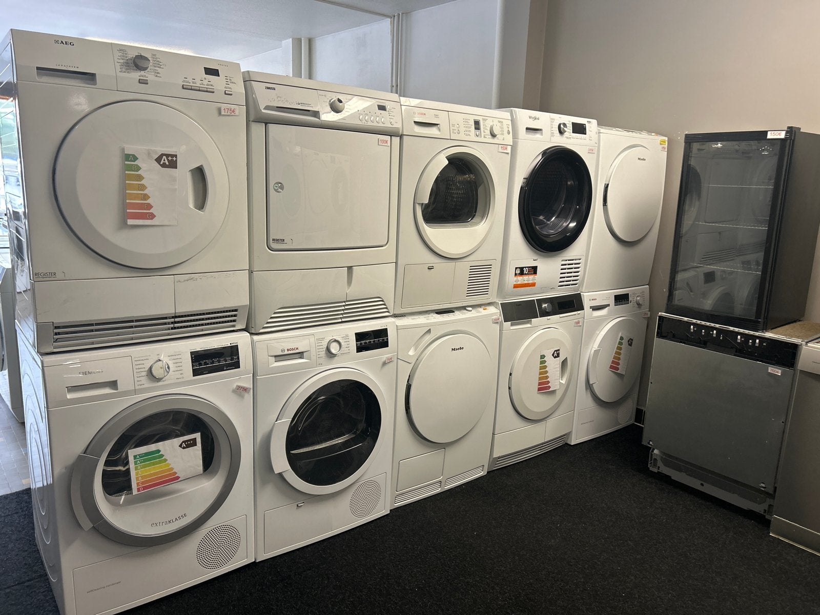 2dehands & Nieuwe Wasmachines, Drogen, Vriezers, Frigo's, Ophalen, Gebruikt, 1200 tot 1600 toeren, Minder dan 85 cm