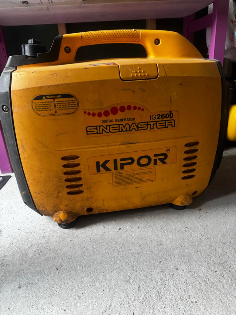 Kipor IG2600 Sinemaster Digitale Generator - Gebruikt, Doe-het-zelf en Verbouw, Aggregaten, Gebruikt, Benzine, Minder dan 5 kVA