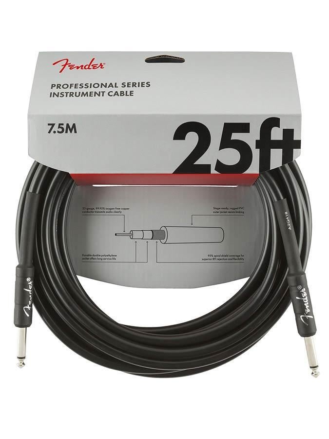 Fender Gitaarkabel Professional Series 7.5 Meter zwart, Muziek en Instrumenten, Kabels en Stekkers, ., Nieuw, Ophalen of Verzenden