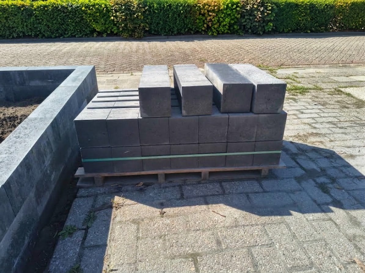 Stapelblokken 15x15x60cm - Grijs Beton, Tuin en Terras, Ophalen, Nieuw, Beton, Overige typen