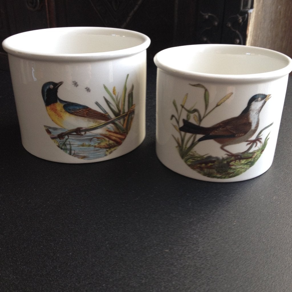 Portmeirion Birds of Britain | lepelvaasje + vorkvaasje, Huis en Inrichting, Keuken | Servies, Ophalen of Verzenden, Zo goed als nieuw