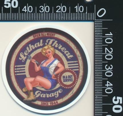 Sticker: Vintage Pin Up Girl (54), Verzamelen, Stickers, Ophalen of Verzenden, Zo goed als nieuw, Bedrijf of Vereniging